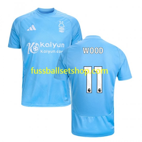 Günstige Fußball Trikotsatz Nottingham Forest Chris Wood 11 Herren Ausweichtrikot 2024-2025 Kurzarm