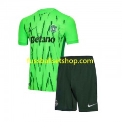 Günstige Fußball Trikotsatz Sporting CP Kinder Ausweichtrikot 2024-2025 Kurzarm