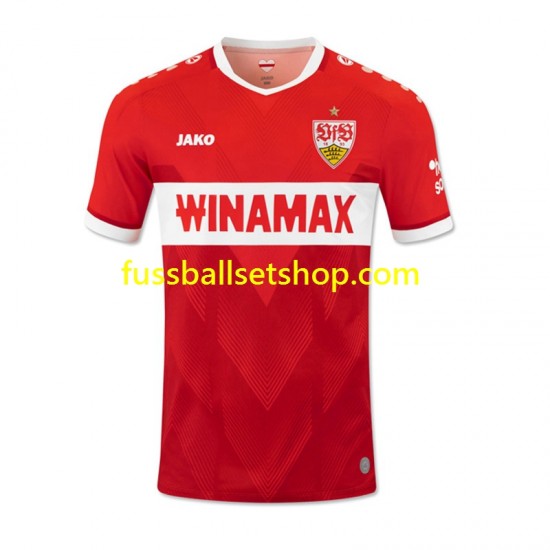 Günstige Fußball Trikotsatz VfB Stuttgart Herren Auswärtstrikot 2024-2025 Kurzarm