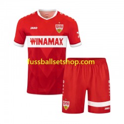 Günstige Fußball Trikotsatz VfB Stuttgart Kinder Auswärtstrikot 2024-2025 Kurzarm