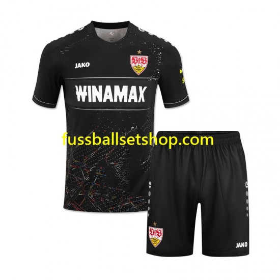 Günstige Fußball Trikotsatz VfB Stuttgart Kinder Ausweichtrikot 2024-2025 Kurzarm