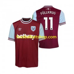 Günstige Fußball Trikotsatz West Ham United FULLKRUG 11 Herren Heimtrikot 2024-2025 Kurzarm