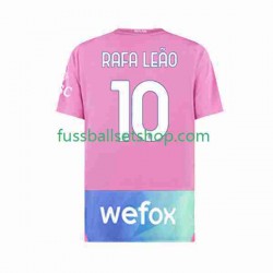 Günstige Fußball Trikotsatz AC Mailand Rafael Leao 10 Herren Ausweichtrikot 2023-2024 Kurzarm
