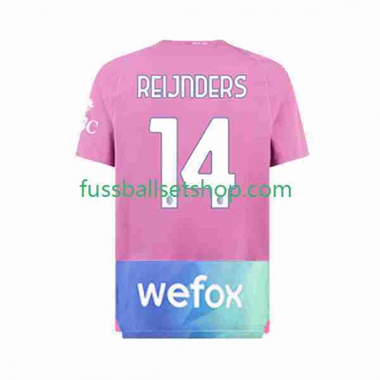 Günstige Fußball Trikotsatz AC Mailand Tijjani Reijnders 14 Herren Ausweichtrikot 2023-2024 Kurzarm