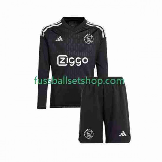 Günstige Fußball Trikotsatz Ajax Amsterdam Torwart Kinder Ausweichtrikot 2023-2024 Langarm