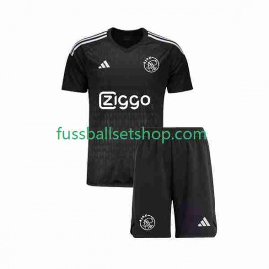 Günstige Fußball Trikotsatz Ajax Amsterdam Torwart Kinder Ausweichtrikot 2023-2024 Kurzarm
