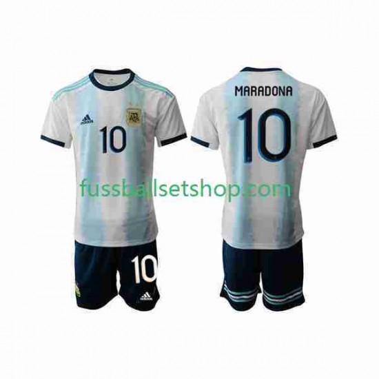 Günstige Fußball Trikotsatz Argentinien Maradona 10 2019-2020 Kinder Heimtrikot Kurzarm