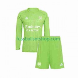 Günstige Fußball Trikotsatz Arsenal Torwart Kinder Ausweichtrikot 2023-2024 Langarm