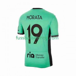 Günstige Fußball Trikotsatz Atlético Madrid 2 Alvaro Morata 19 Herren Ausweichtrikot 2023-2024 Kurzarm