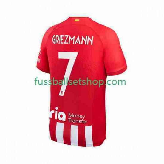 Günstige Fußball Trikotsatz Atlético Madrid 2 Antoine Griezmann 7 Herren Heimtrikot 2023-2024 Kurzarm