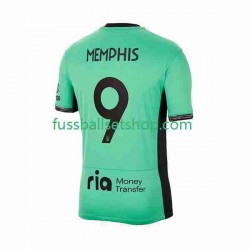 Günstige Fußball Trikotsatz Atlético Madrid 2 Memphis Depay 9 Herren Ausweichtrikot 2023-2024 Kurzarm