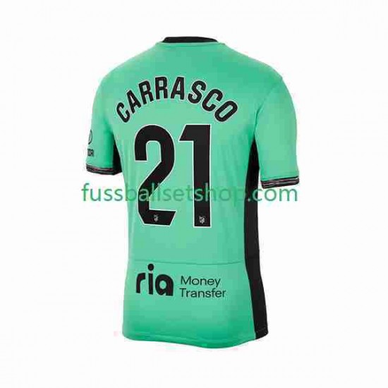 Günstige Fußball Trikotsatz Atlético Madrid 2 Yannick Carrasco 21 Herren Ausweichtrikot 2023-2024 Kurzarm