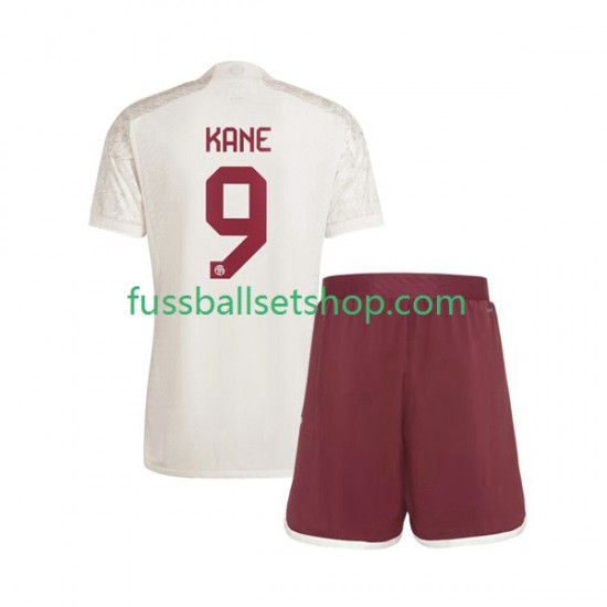 Günstige Fußball Trikotsatz FC Bayern München Harry Kane 9 Kinder Ausweichtrikot 2023-2024 Kurzarm