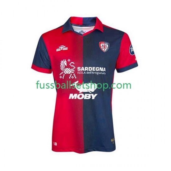 Günstige Fußball Trikotsatz Cagliari Herren Heimtrikot 2023-2024 Kurzarm