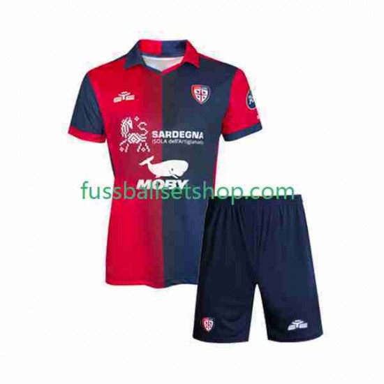 Günstige Fußball Trikotsatz Cagliari Kinder Heimtrikot 2023-2024 Kurzarm