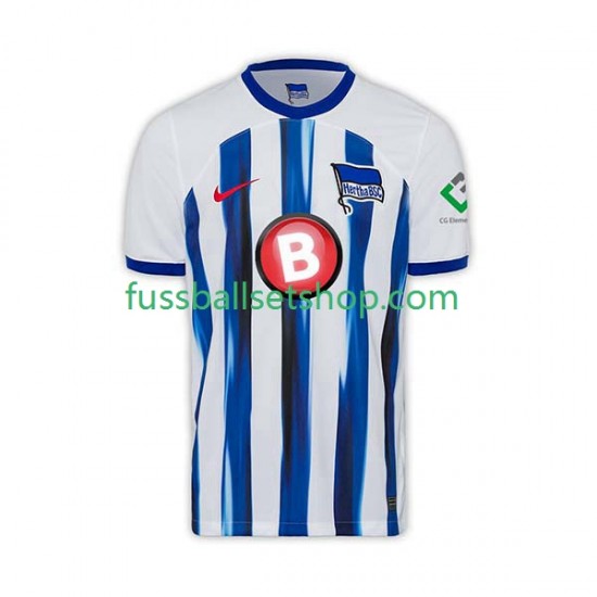 Günstige Fußball Trikotsatz Hertha BSC Herren Heimtrikot 2023-2024 Kurzarm