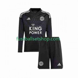 Günstige Fußball Trikotsatz Leicester City Torwart Kinder Ausweichtrikot 2023-2024 Langarm