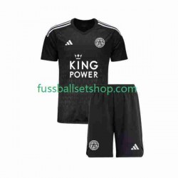 Günstige Fußball Trikotsatz Leicester City Torwart Kinder Ausweichtrikot 2023-2024 Kurzarm