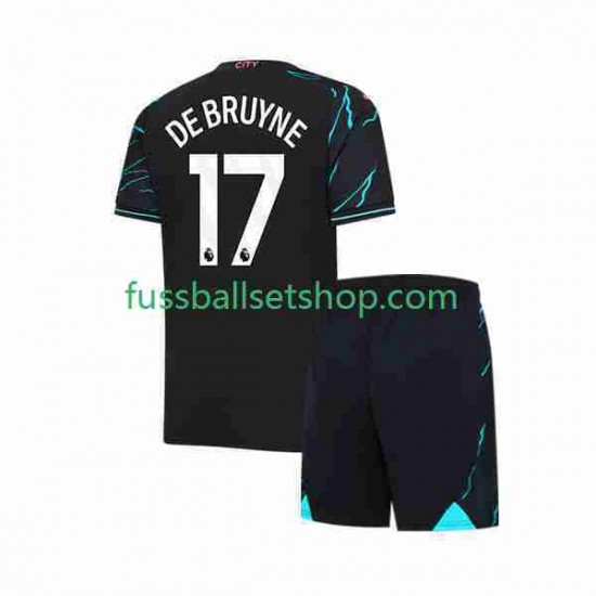 Günstige Fußball Trikotsatz Manchester City Kevin De Bruyne 17 Kinder Ausweichtrikot 2023-2024 Kurzarm