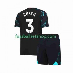 Günstige Fußball Trikotsatz Manchester City Ruben 3 Kinder Ausweichtrikot 2023-2024 Kurzarm