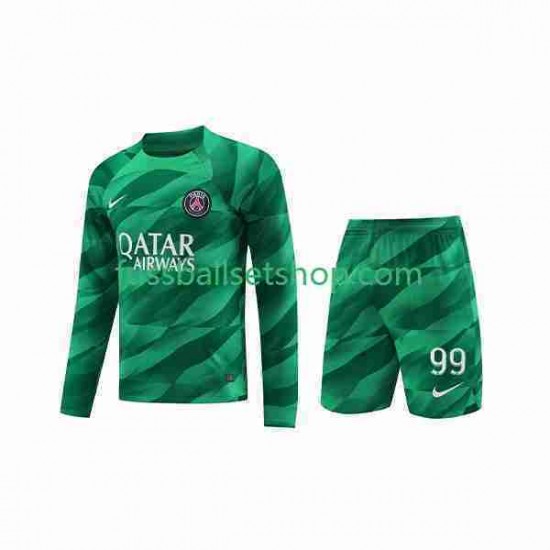 Günstige Fußball Trikotsatz Paris Saint-Germain Donnarumma 99 Torwart Kinder Heimtrikot 2023-2024 Langarm