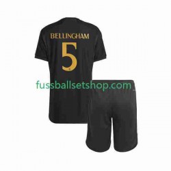 Günstige Fußball Trikotsatz Real Madrid Jude Bellingham 5 Kinder Ausweichtrikot 2023-2024 Kurzarm