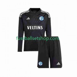Günstige Fußball Trikotsatz Schalke 04 Torwart Kinder Auswärtstrikot 2023-2024 Langarm