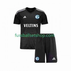 Günstige Fußball Trikotsatz Schalke 04 Torwart Kinder Auswärtstrikot 2023-2024 Kurzarm