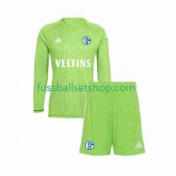 Günstige Fußball Trikotsatz Schalke 04 Torwart Kinder Heimtrikot 2023-2024 Langarm
