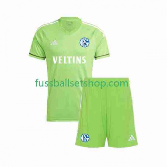 Günstige Fußball Trikotsatz Schalke 04 Torwart Kinder Heimtrikot 2023-2024 Kurzarm