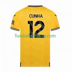 Günstige Fußball Trikotsatz Wolverhampton Wanderers CUNHA 12 Herren Heimtrikot 2023-2024 Kurzarm