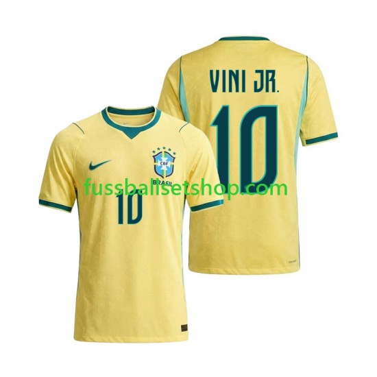 Günstige Fußball Trikotsatz Brasilien Vinicius Junior 10 Herren Heimtrikot World Cup 2026 Kurzarm