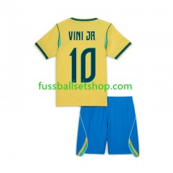 Günstige Fußball Trikotsatz Brasilien Vinicius Junior 10 Kinder Heimtrikot World Cup 2026 Kurzarm
