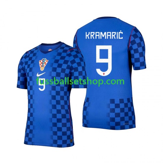 Günstige Fußball Trikotsatz Kroatien Andrej Kramaric 9 Herren Auswärtstrikot World Cup 2026 Kurzarm