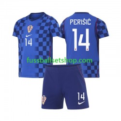 Günstige Fußball Trikotsatz Kroatien Ivan Perisic 14 Kinder Auswärtstrikot World Cup 2026 Kurzarm