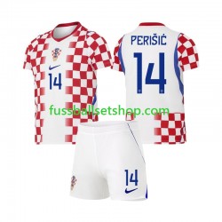 Günstige Fußball Trikotsatz Kroatien Ivan Perisic 14 Kinder Heimtrikot World Cup 2026 Kurzarm