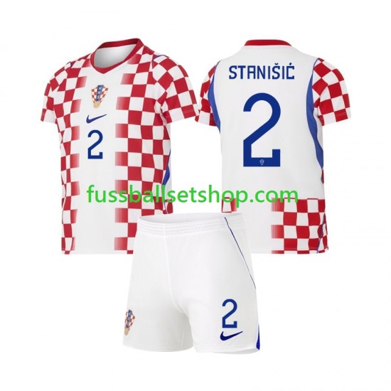Günstige Fußball Trikotsatz Kroatien Josip Stanisic 2 Kinder Heimtrikot World Cup 2026 Kurzarm