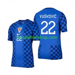 Günstige Fußball Trikotsatz Kroatien Luka Vuskovic 22 Herren Auswärtstrikot World Cup 2026 Kurzarm