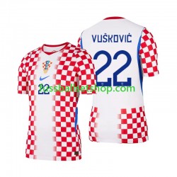 Günstige Fußball Trikotsatz Kroatien Luka Vuskovic 22 Herren Heimtrikot World Cup 2026 Kurzarm