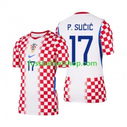 Günstige Fußball Trikotsatz Kroatien Petar Sucic 17 Herren Heimtrikot World Cup 2026 Kurzarm