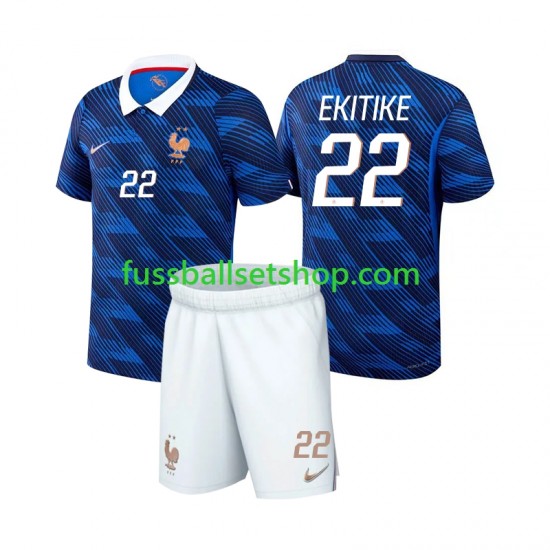 Günstige Fußball Trikotsatz Frankreich Hugo Ekitike 22 Kinder Heimtrikot World Cup 2026 Kurzarm