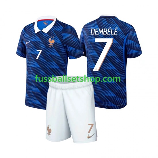 Günstige Fußball Trikotsatz Frankreich Ousmane Dembele 7 Kinder Heimtrikot World Cup 2026 Kurzarm