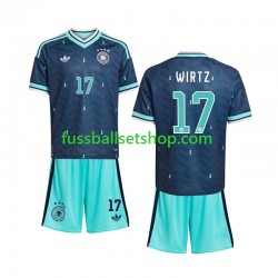 Günstige Fußball Trikotsatz Deutschland Florian Wirtz 17 Kinder Auswärtstrikot World Cup 2026 Kurzarm
