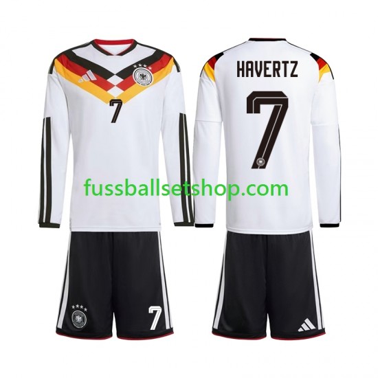 Günstige Fußball Trikotsatz Deutschland Kai Havertz 7 Kinder Heimtrikot World Cup 2026 Langarm