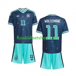 Günstige Fußball Trikotsatz Deutschland Nick Woltemade 11 Kinder Auswärtstrikot World Cup 2026 Kurzarm