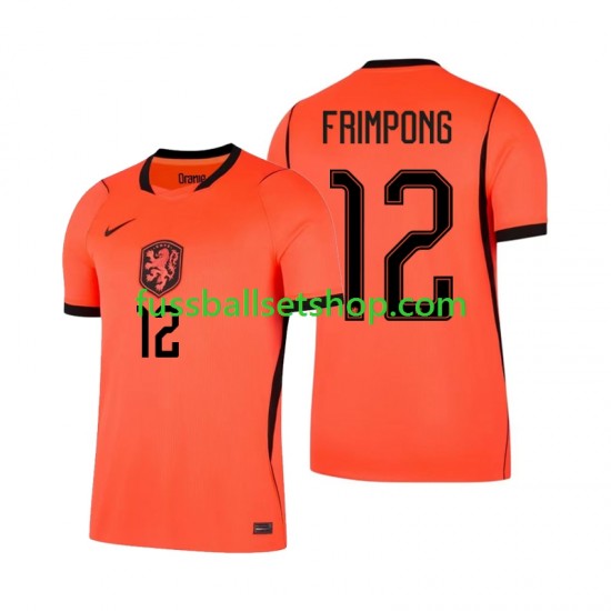 Günstige Fußball Trikotsatz Niederlande Jeremie Frimpong 12 Herren Heimtrikot World Cup 2026 Kurzarm
