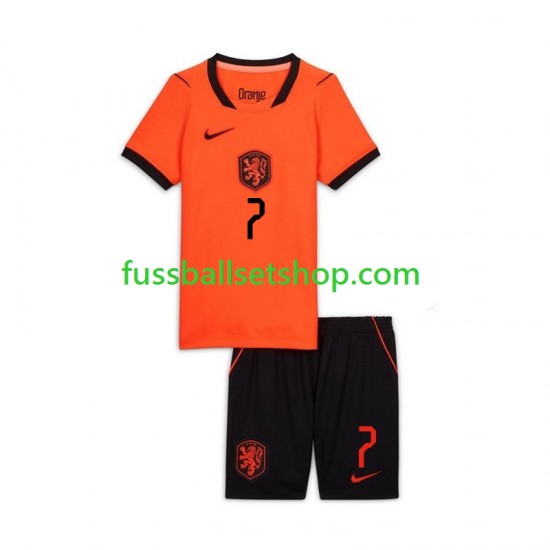 Günstige Fußball Trikotsatz Niederlande Xavi Simons 7 Kinder Heimtrikot World Cup 2026 Kurzarm