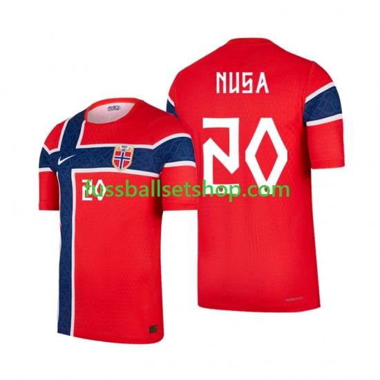 Günstige Fußball Trikotsatz Norwegen Antonio Nusa 20 Herren Heimtrikot World Cup 2026 Kurzarm