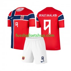 Günstige Fußball Trikotsatz Norwegen Erling Haaland 9 Kinder Heimtrikot World Cup 2026 Kurzarm