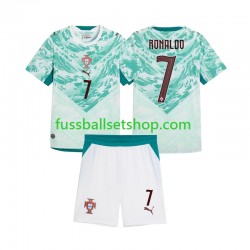 Günstige Fußball Trikotsatz Portugal Cristiano Ronaldo 7 Kinder Auswärtstrikot 2026 2027 Kurzarm